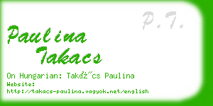 paulina takacs business card